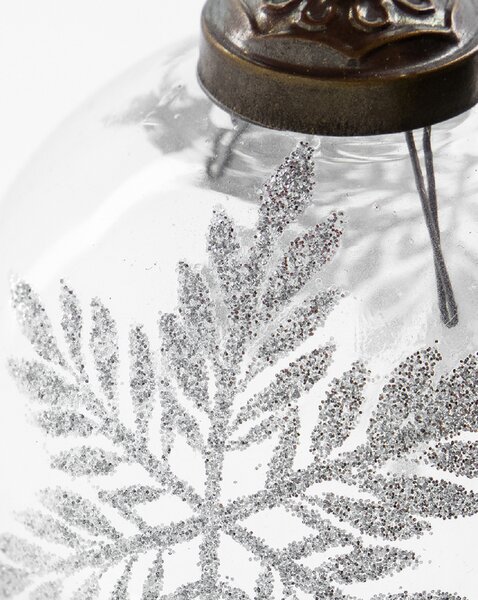 House Doctor Skleněná ozdoba Snowi Flake - Silver HD412