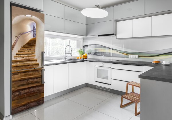 Samolepící nálepka na ledničku Schody v zámku FridgeStick-70x190-f-49825952