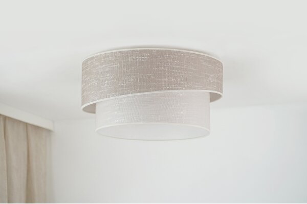 Brilagi - Stropní svítidlo DOVER SHINE 1xE27/15W/230V pr. 50 cm šedá/krémová