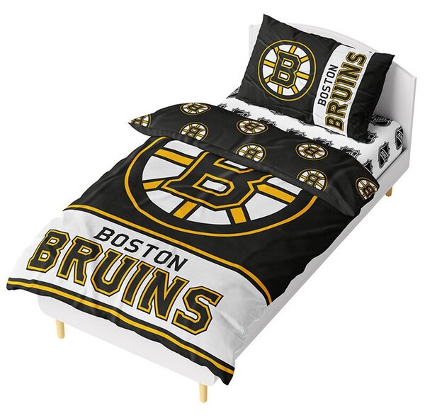 Mikroplyšové ložní povlečení NHL Boston Bruins - 70 x 90 cm + 140 x 200 cm