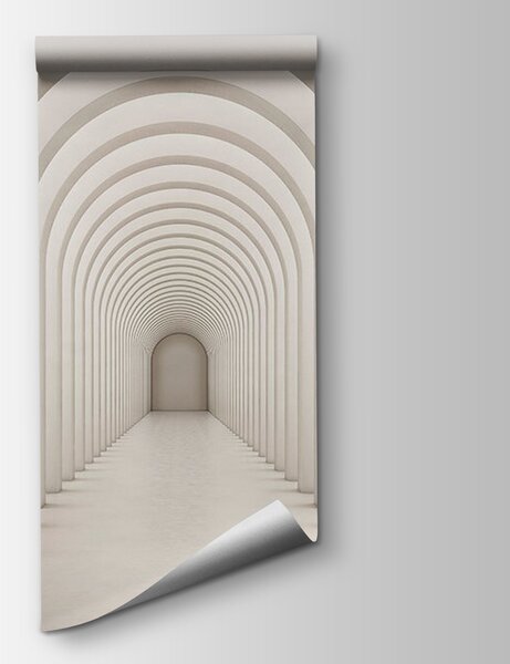 Fototapeta Bílá chodba s obloukovými okny, 3D fototapety, Populární fototapety, u96604 - Tapeko.co.cz