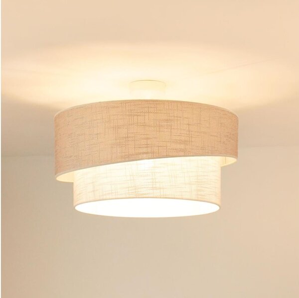 Brilagi - Přisazený lustr DOVER SHINE 1xE27/15W/230V pr. 50 cm šedá/krémová
