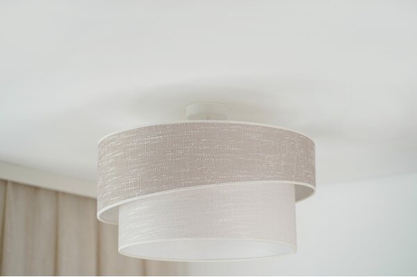 Brilagi - Přisazený lustr DOVER SHINE 1xE27/15W/230V pr. 50 cm šedá/krémová