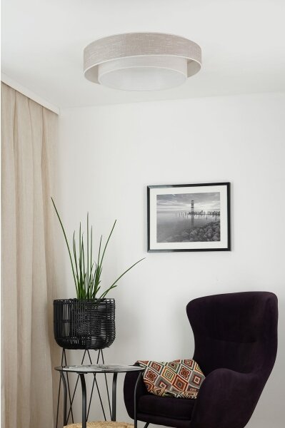 Brilagi - LED Stropní svítidlo DOVER SHINE LED/26W/230V pr. 60 cm šedá/krémová