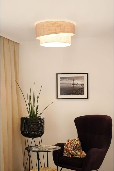 Brilagi - Stropní svítidlo DOVER SHINE 1xE27/15W/230V pr. 50 cm šedá/krémová