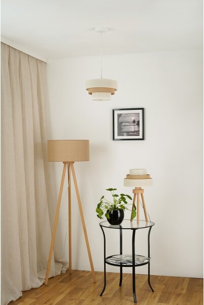 Brilagi - Stolní lampa DENVER LUNETA 1xE27/15W/230V béžová/hnědá/krémová