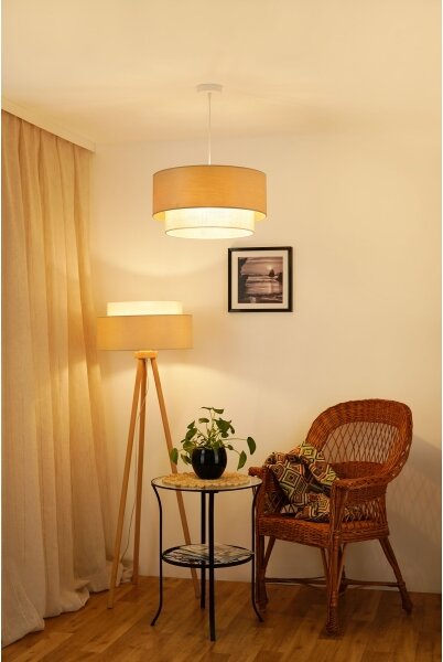 Brilagi - Stojací lampa ARIZONA BOHO 1xE27/15W/230V béžová