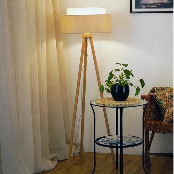 Brilagi - Stojací lampa ARIZONA BOHO 1xE27/15W/230V béžová