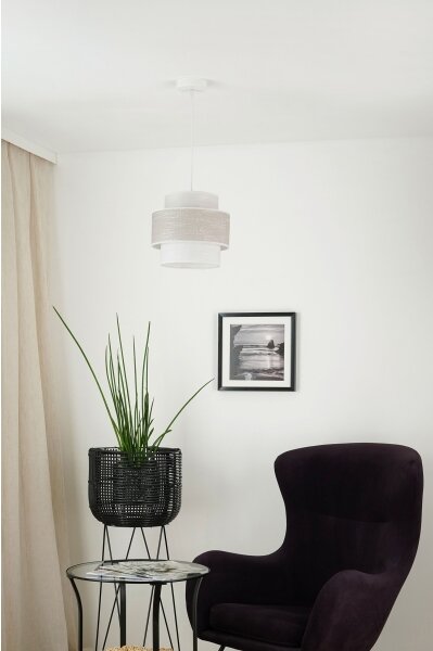 Brilagi - Lustr na lanku DOVER SPACE 1xE27/15W/230V pr. 25 cm šedá/krémová