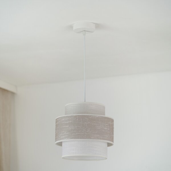 Brilagi - Lustr na lanku DOVER SPACE 1xE27/15W/230V pr. 25 cm šedá/krémová