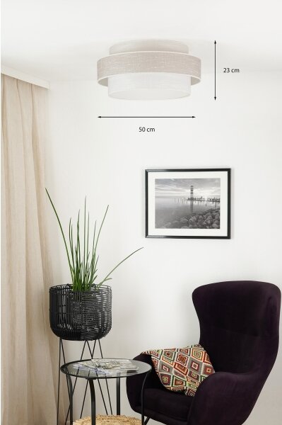 Brilagi - Stropní svítidlo DOVER SPACE LED/12W/230V pr. 50 cm šedá/krémová