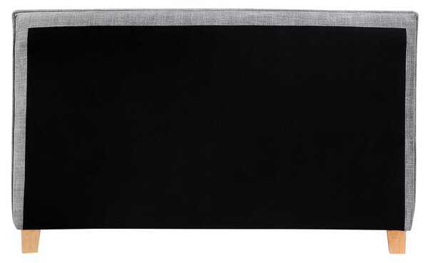 Postel Tkanina SENNEZ 160 x 200 cm Světle šedá