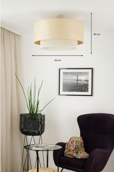 Brilagi - Přisazený lustr ARIZONA BOHO 1xE27/15W/230V pr. 60 cm béžová