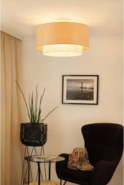 Brilagi - Přisazený lustr ARIZONA BOHO 1xE27/15W/230V pr. 60 cm béžová