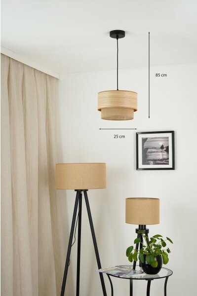 Brilagi - Lustr na lanku MONTANA BOHO 1xE27/15W/230V pr. 25 cm hnědá/černá