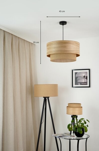Brilagi - Lustr na lanku MONTANA BOHO 1xE27/15W/230V pr. 45 cm hnědá/černá