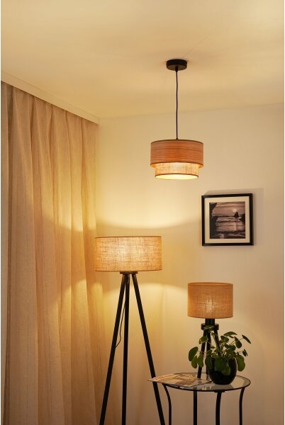 Brilagi - Lustr na lanku MONTANA BOHO 1xE27/15W/230V pr. 25 cm hnědá/černá