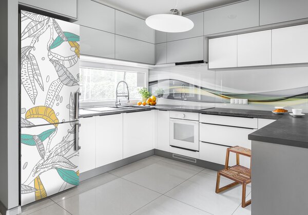 Nálepka tapeta na ledničku Barevné listy FridgeStick-70x190-f-52942107