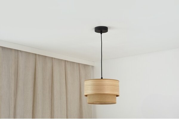 Brilagi - Lustr na lanku MONTANA BOHO 1xE27/15W/230V pr. 25 cm hnědá/černá