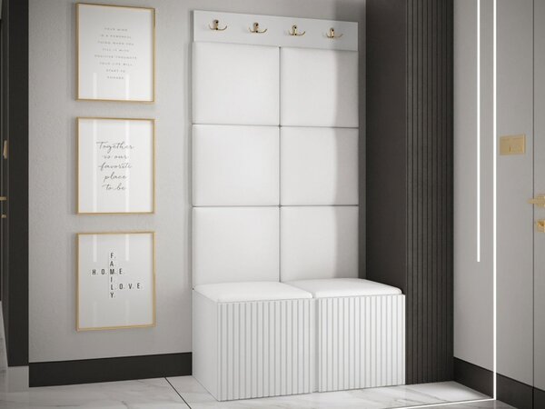 Předsíňová sestava Towiro Slim IV, Barva: bílá, Barva látek:: Abriamo 06 5903211370670