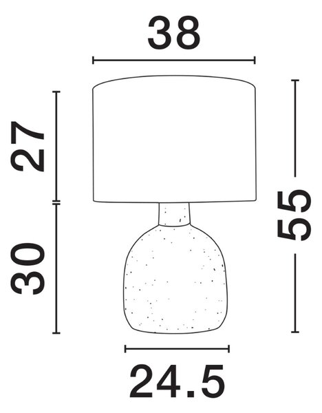 Nova Luce Hnědo-bílá stolní lampa Separe