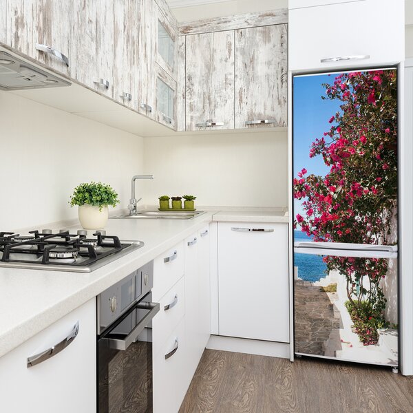 Tapeta nálepka na ledničku Řecké uličky FridgeStick-70x190-f-53520066