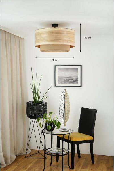 Brilagi - Přisazený lustr MONTANA BOHO 1xE27/15W/230V pr. 60 cm hnědá
