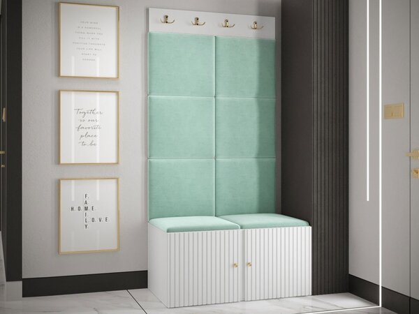 Předsíňová sestava Towiro Slim IV, Barva: bílá, Barva látek:: Abriamo 06 5903211370670
