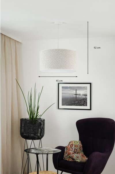 Brilagi - Lustr na lanku BOUCLE ROLLER 1xE27/15W/230V pr. 45 cm krémová