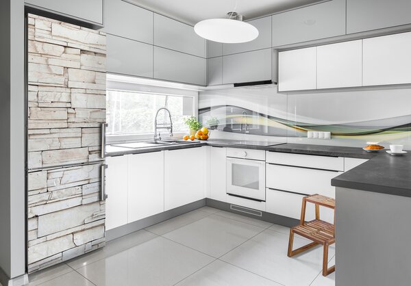 Nálepka tapeta na ledničku Kamení stěna FridgeStick-70x190-f-56402195