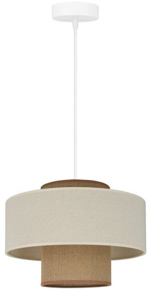 Brilagi - Lustr na lanku DALLAS 1xE27/15W/230V pr. 30 cm hnědá/krémová/bílá