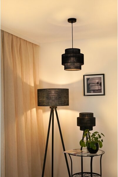 Brilagi - Lustr na lanku SPACE YUTE 1xE27/15W/230V pr. 25 cm černá