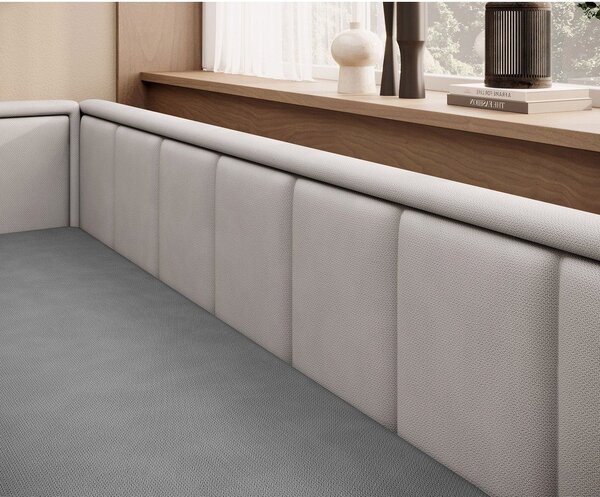 Šedá žinylková rozkládací/s úložným prostorem pohovka 214 cm Fulgeo – ELTAP