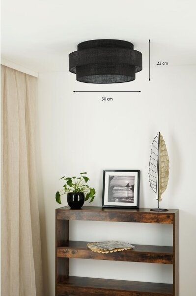 Brilagi - Stropní svítidlo SPACE YUTE LED/12W/230V pr. 50 cm černá