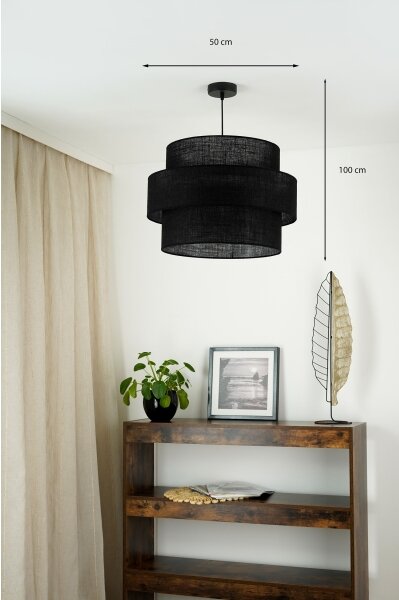 Brilagi - Lustr na lanku SPACE YUTE 1xE27/15W/230V pr. 50 cm černá
