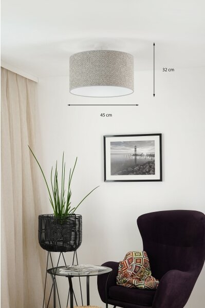 Brilagi - Lustr na lanku BOUCLE ROLLER 1xE27/15W/230V pr. 45 cm šedá