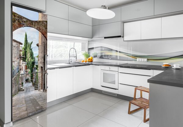 Tapeta nálepka na ledničku Italské uličky FridgeStick-70x190-f-57773115