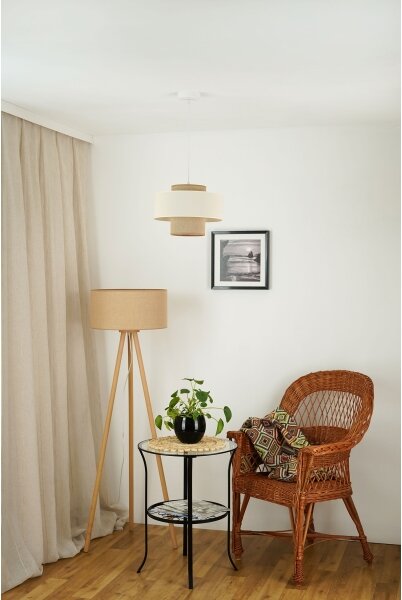 Brilagi - Lustr na lanku DALLAS 1xE27/15W/230V pr. 30 cm hnědá/krémová/bílá