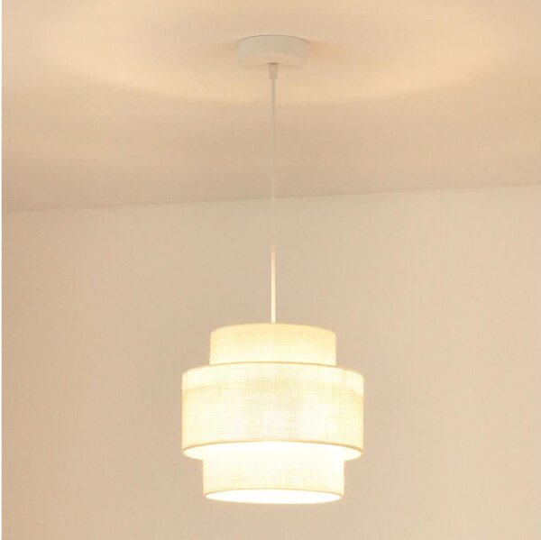 Brilagi - Lustr na lanku SPACE YUTE 1xE27/15W/230V pr. 25 cm krémová/bílá
