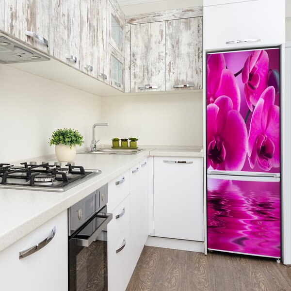 Nálepka fototapeta Růžová orchidej FridgeStick-70x190-f-58002130