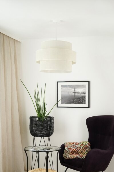 Brilagi - Lustr na lanku SPACE YUTE 1xE27/15W/230V pr. 50 cm krémová/bílá