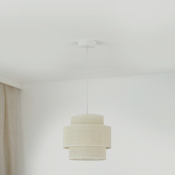 Brilagi - Lustr na lanku SPACE YUTE 1xE27/15W/230V pr. 25 cm krémová/bílá