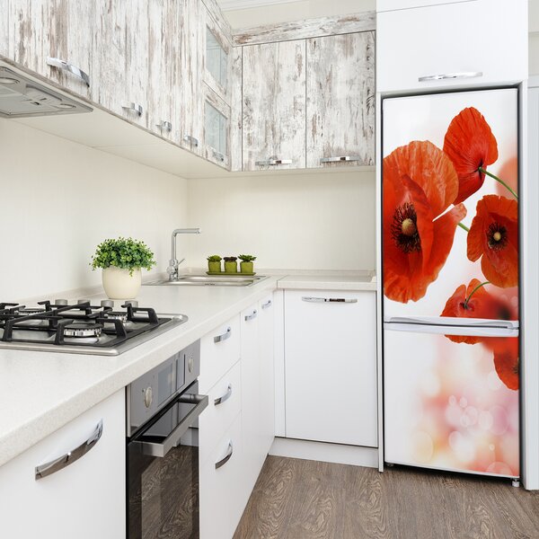 Nálepka fototapeta Polní mák FridgeStick-70x190-f-58416422