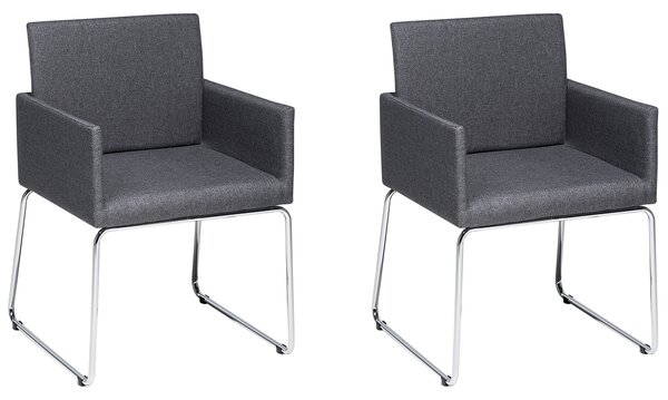 Sada dvou tmavě šedých jídelních židlí GOMEZ
