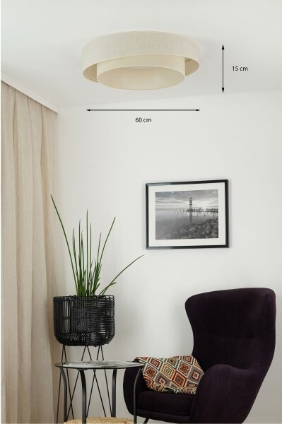 Brilagi - LED Stropní svítidlo SHINE LED/26W/230V pr. 60 cm krémová