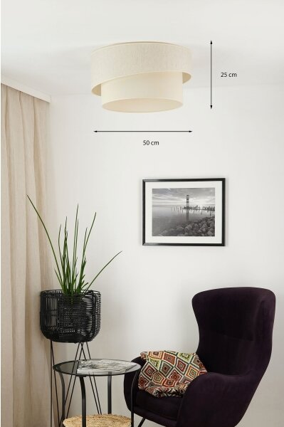 Brilagi - Stropní svítidlo SHINE 1xE27/15W/230V pr. 50 cm krémová