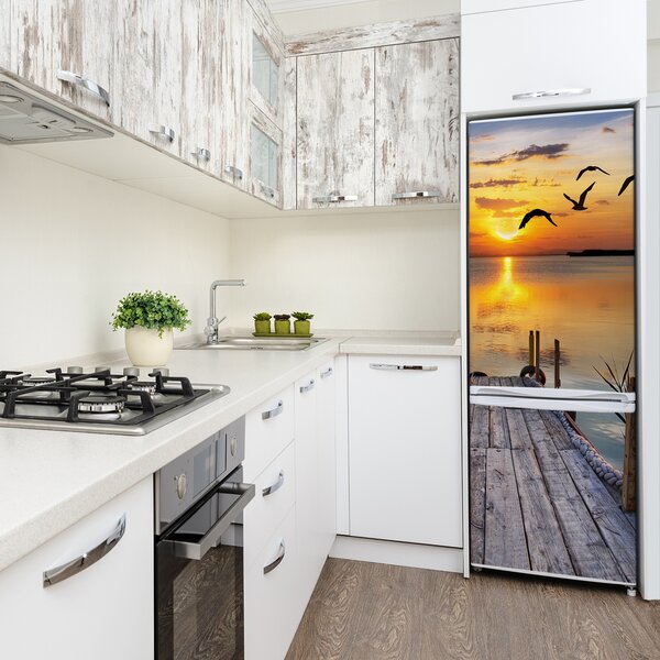 Nálepka tapeta na ledničku Dřevěné molo FridgeStick-70x190-f-60709994