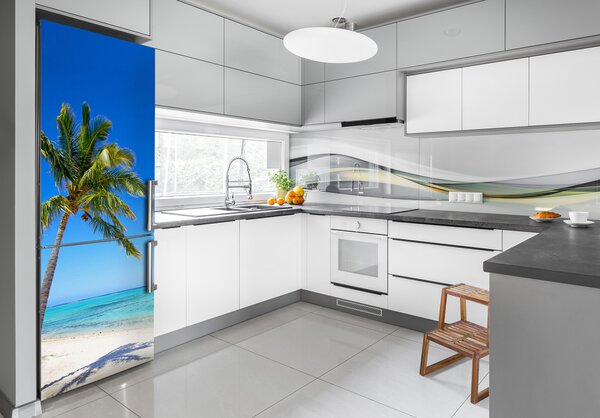 Nálepka tapeta na ledničku Tropická pláž FridgeStick-70x190-f-60645814