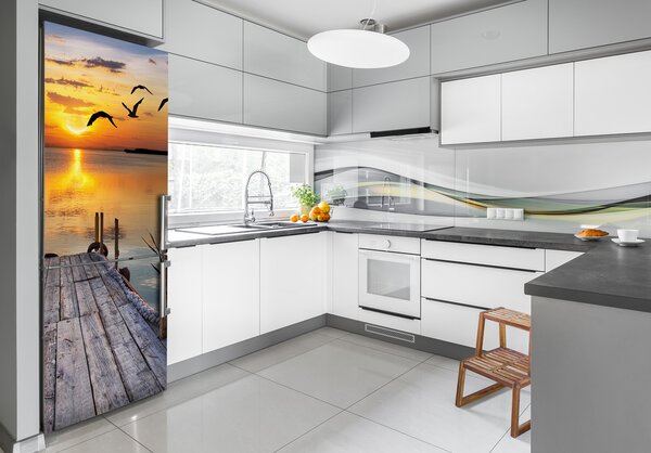 Nálepka tapeta na ledničku Dřevěné molo FridgeStick-70x190-f-60709994