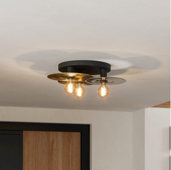 Eglo 44027 - Stropní svítidlo LINTMILL 3xE27/40W/230V zlatá/černá